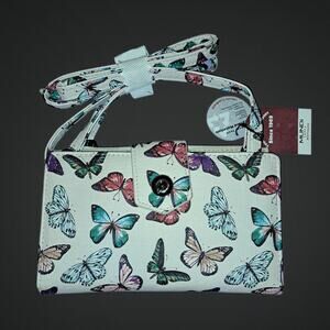 Womens Mundi RFID Blocking Butterfly Wallet Crossbody Purse